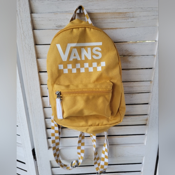Vans Accessories Vans Mini Backpack Gold White Checkered Classic